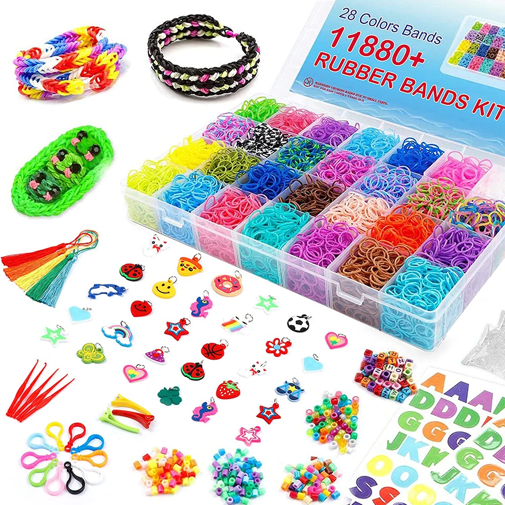 Ensemble d'élastique coloré, kit de recharge de bracelet pour enfants,  cadeau