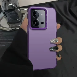 Luxury Metallic Aurora Skin Matte Cover for Vivo V25 (IMD purple)