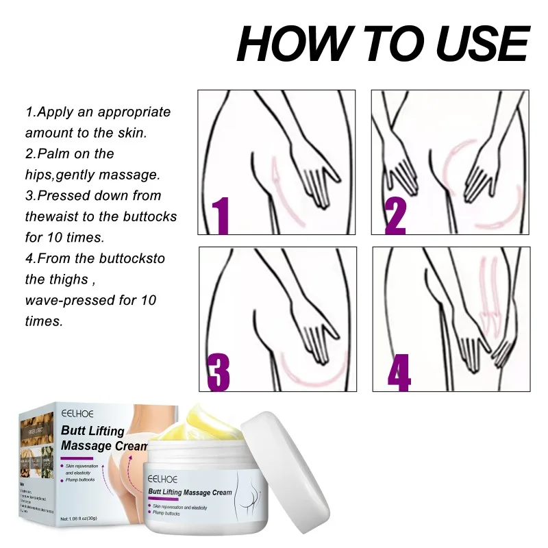 Hip Enlargement Cream Buttocks Enhancement Cream 3 Months Effective Butt Lift Prevent Sagging Enlarge Hip and Ass Sexy Care for Women
