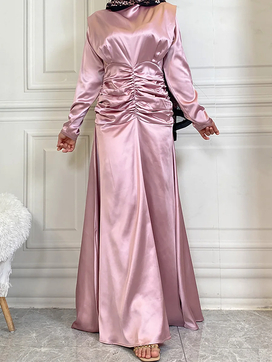 S.H ARAB SHOP ساتان للنساء ، قفطان تركي 5