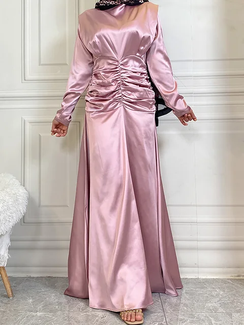 S.H ARAB SHOP ساتان للنساء ، قفطان تركي 5