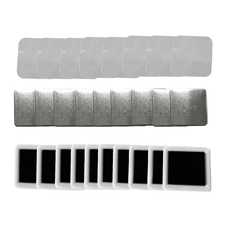 50Sets 50x50mm Square Magnets Refrigerator Badge DIY Making Parts for Home Refrigerator Decoration DIY Art Magnets Pin Button