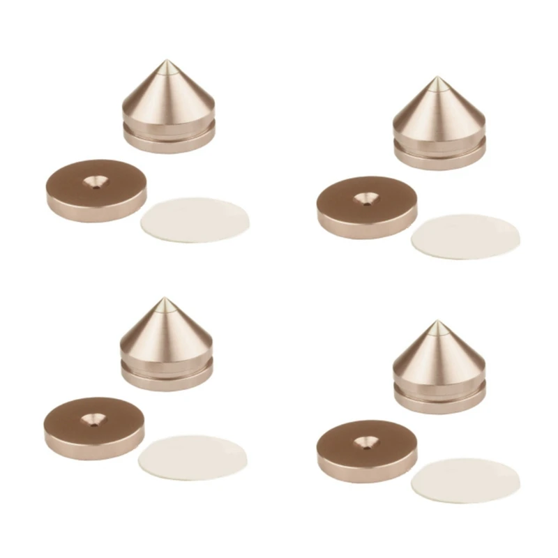 

4 комплекта Hifi, звуковые шипы для ножек, конусные напольные ножки, алюминиевый сплав, динамик, электронный усилитель мощности кабинета (золото)