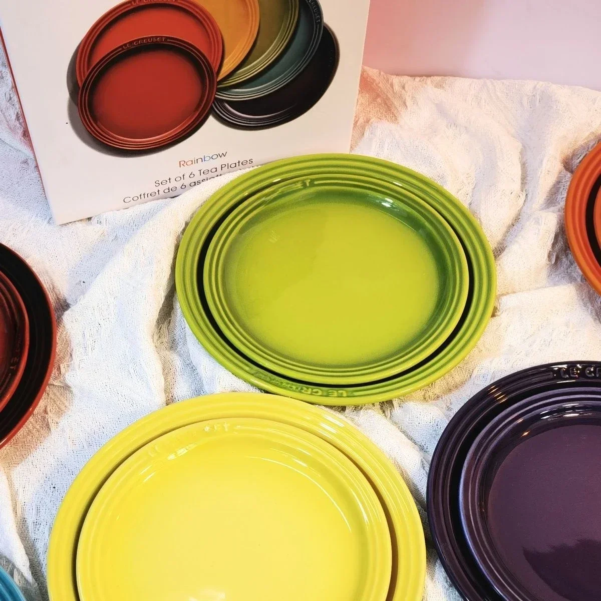Vegetable Plate French Rainbow Underglaze 9-inch 7-inch Ceramic Western Food Trays