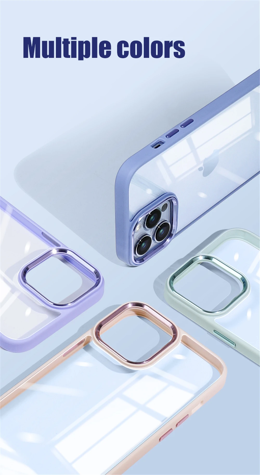 magsafe portable charger Luxury Transparent Metal Lens Protection Case For iPhone 13 12 Mini 11 Pro XS Max XR X 7 8 Plus Silicone Bumper Shockproof Cover magsafe battery