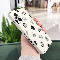 Adorable Kitty Silicone Phone Case Cover for Genuine Leather (White)