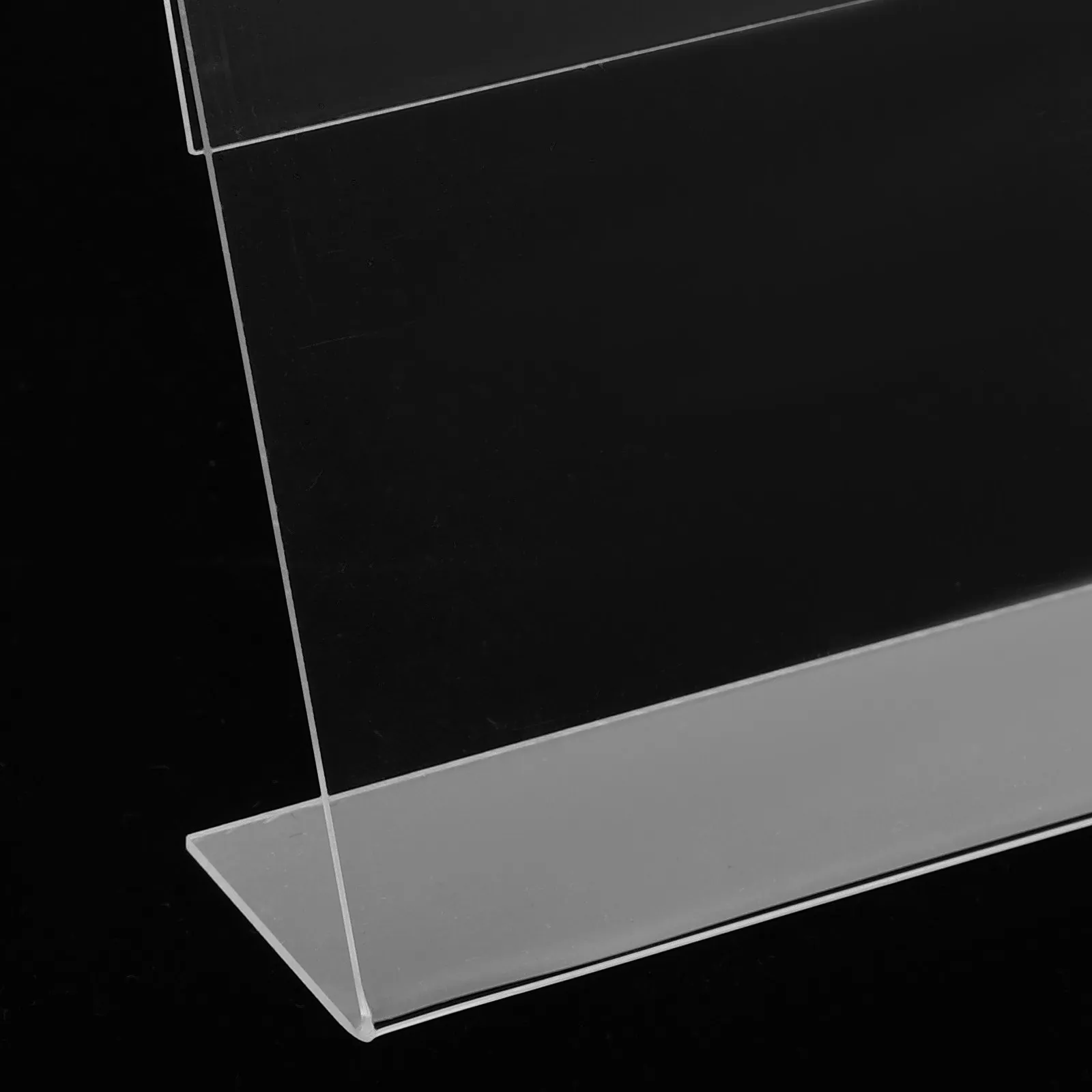 20개 아크릴 사인 홀더 사무실 레스토랑 소매점 가격표 라벨용 투명 L자형 디스플레이 스탠드 4.72x3.14인치