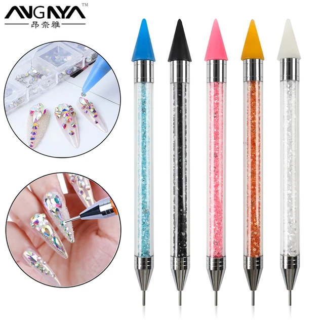 1pcs Crystal Double Head Point Drill Pen Gem Rhinestone Picker Wax Pencil  2Ways Use Sticking Picking Dotting Jewelry Tools - AliExpress