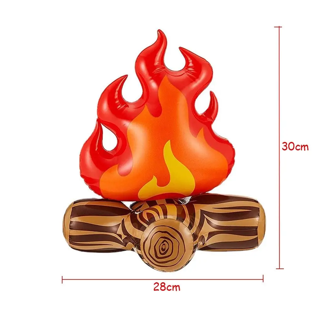 PVC Inflatable Campfire Model Simulation Camping Accessory Simulated Flame Gas-filled Flame Camping Props Toys Party Decoration