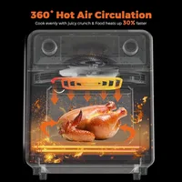 Air Fryers,16-Quart,10-in-1,1700W Convection Oven,Temperature Control,Countertop Combo,Programmable, Air Fryers 2