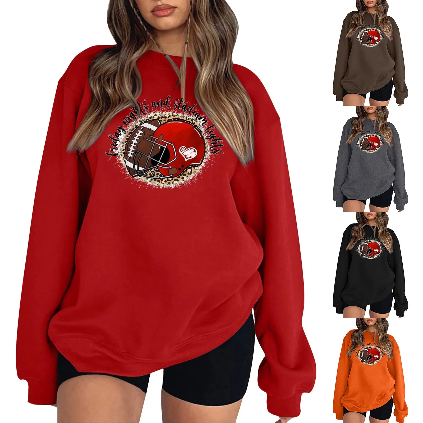 

Oversized Sweatshirt For Women Long Sleeve O Neck Casual Pullover Top Hip- Loose fit Fairycore Cropped Tops Tracksuit