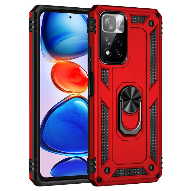 Stoßfestes Rüstungsgehäuse für Xiaomi Redmi Note 11 11S 11T 10 Pro 10T Mi 12 12X POCO X3 GT 10C M4 X4 5G F3 Holde Metallring_voghion.com