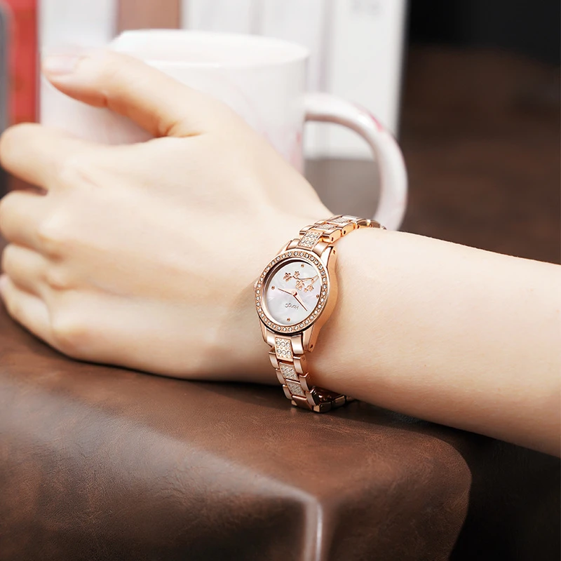 

Ladies Watch Fashion Light Luxury Quartz Watch Stainless Steel Crystal Ladies Formal Watch Wirstband Watch Relogio