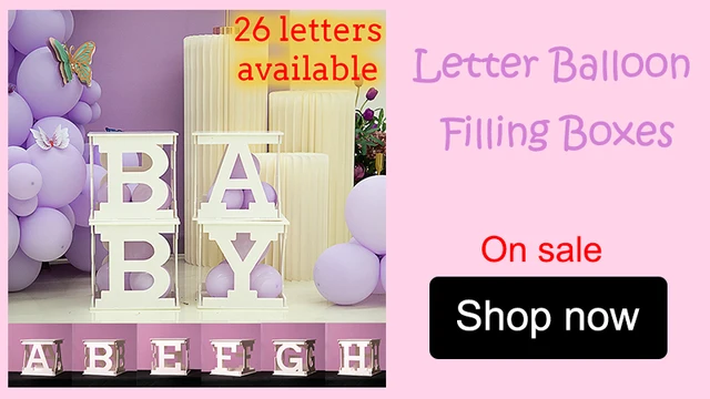 Scatole Decorazione Baby Shower | 4 Pezzi Con Lettere BABY | Per Feste Gender Reveal E Battesimo