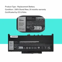 Batterie d'ordinateur portable MC34Y 0MC34Y R1V85 pour DELL Latitude E7270 E7470 série J60J5 242WD 1W2Y2 GG4FM WYWJ2 3