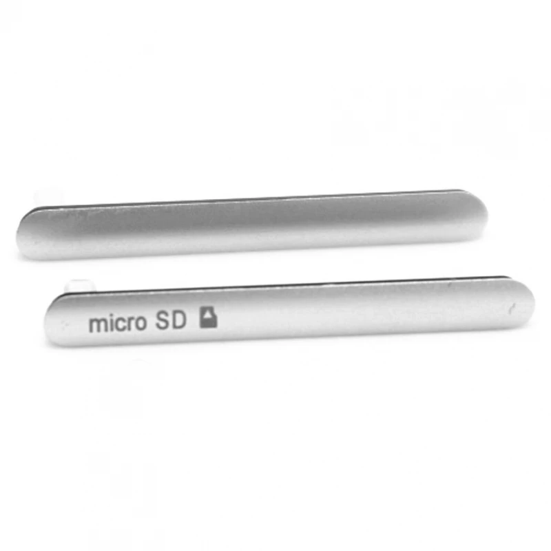 Sony Xperia Z3 Dual Sim Usb E Sd Sim Cover Cover Laterale D6633 Carica Porta Argento # Sony Xperia Z3 (Dual Sim)