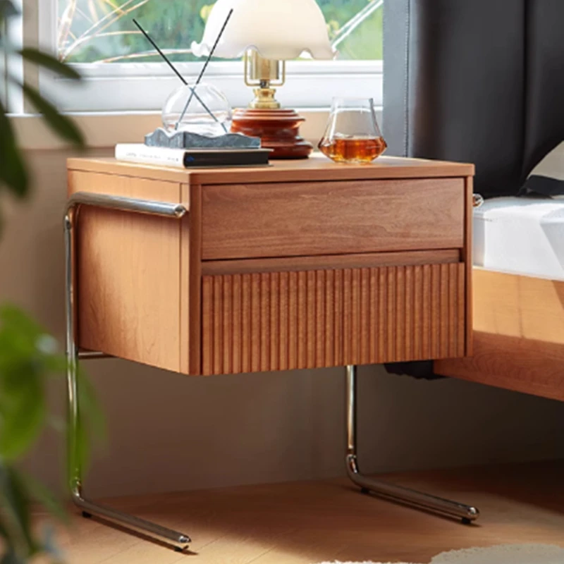 European Unique Nightstands Walnut Brown Luxury Wood Organizer Bedsides Table Bedroom Design Teen Nordic Cabeceros Furnitures