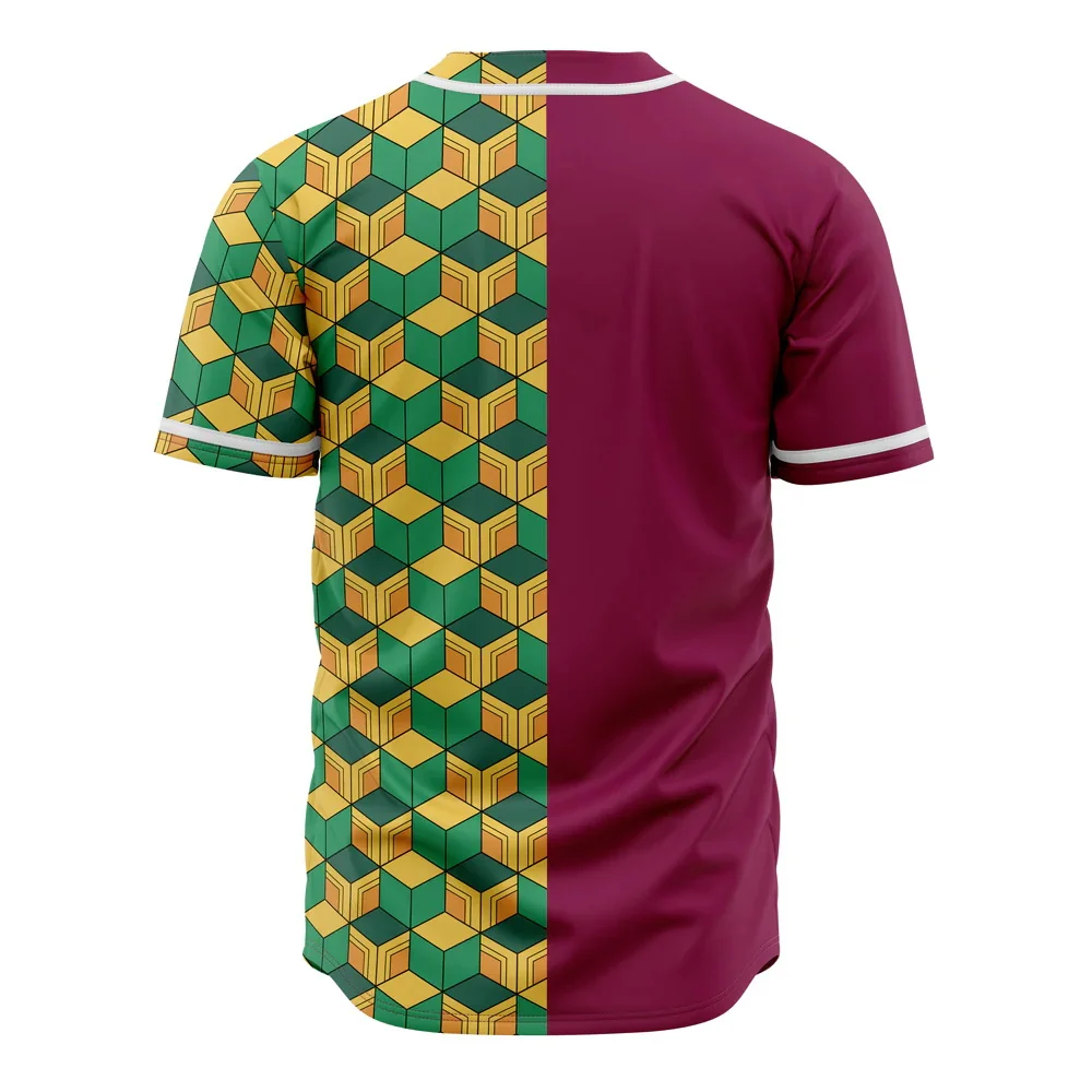 Latest Summer Fashion baseball jersey Anime Demon Slayer 3D All