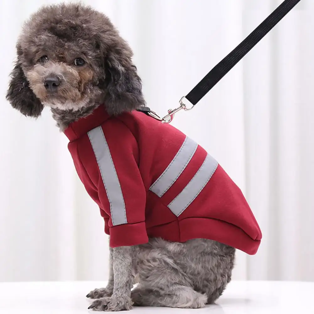 Capless Dog Sweater Warm Pet Clothes Reflective Traction Outfit Spring Winter