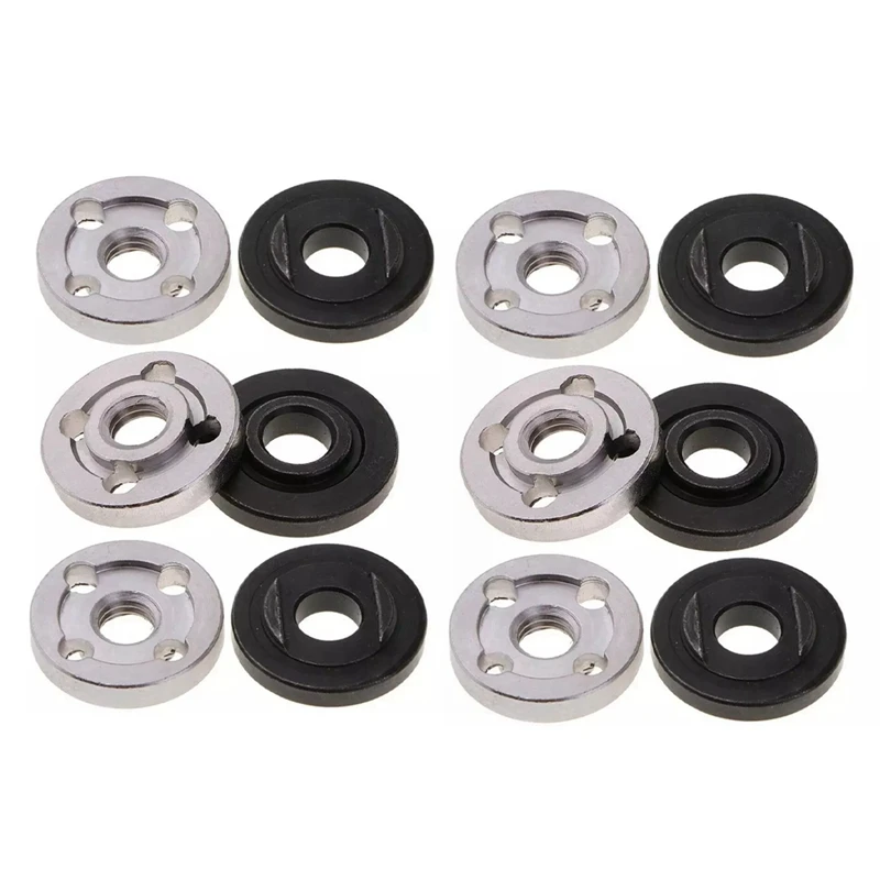 

12Pcs Lock Nuts Flange For Makita 9523 Nut Inner Outer Kit Angle Grinder Tool 2 Specifications-Toothless, Toothed