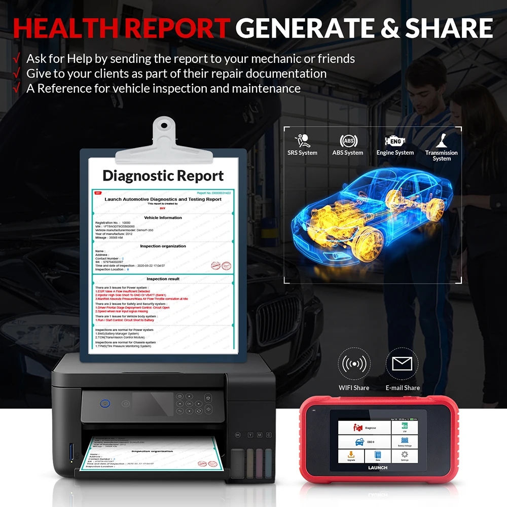 LAUNCH X431 CRP123E V3.0 CRP123I V3.0 Kostenlose Updates Auto OBD2 Scanner CANFD ENG ABS SRS AT System Diagnosewerkzeuge Auto VIN Scan – Detail 13