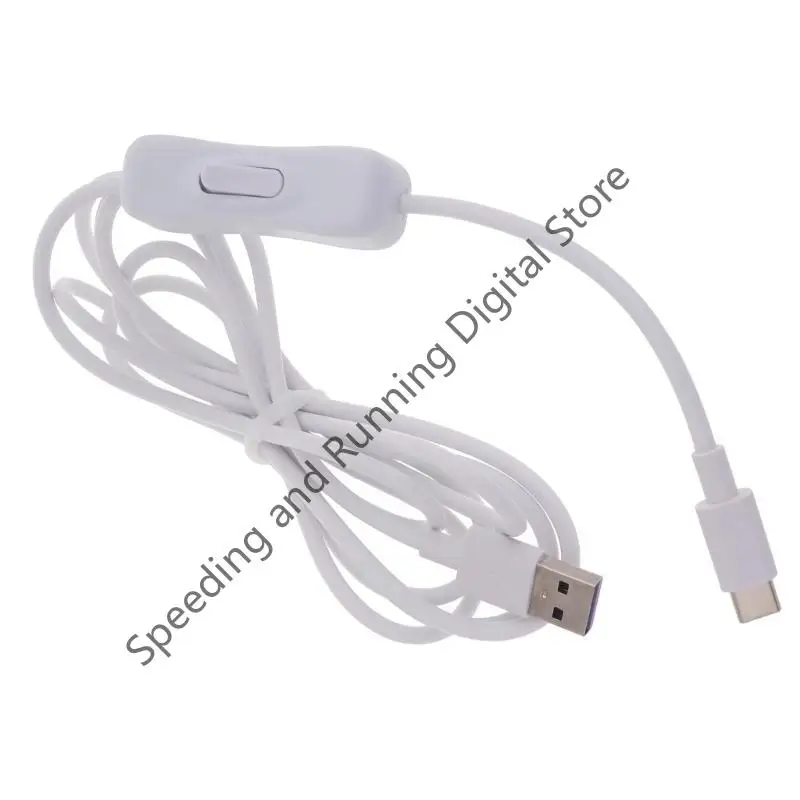 USB-C Extension Cable with On/Off Switch for Data Transfer and Charging