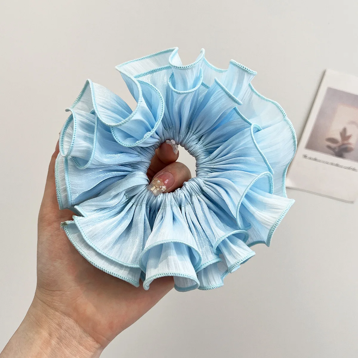 Ruffled Hair Scrunchies - Stylish Ponytail Holder and Hair Accessory