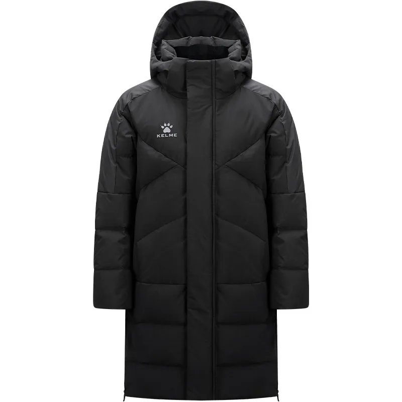 Kelme Children's Down Jacket Winter Sports And Leisure Boys' Coat Football Hooded Jacket Thickened Warm Windproof