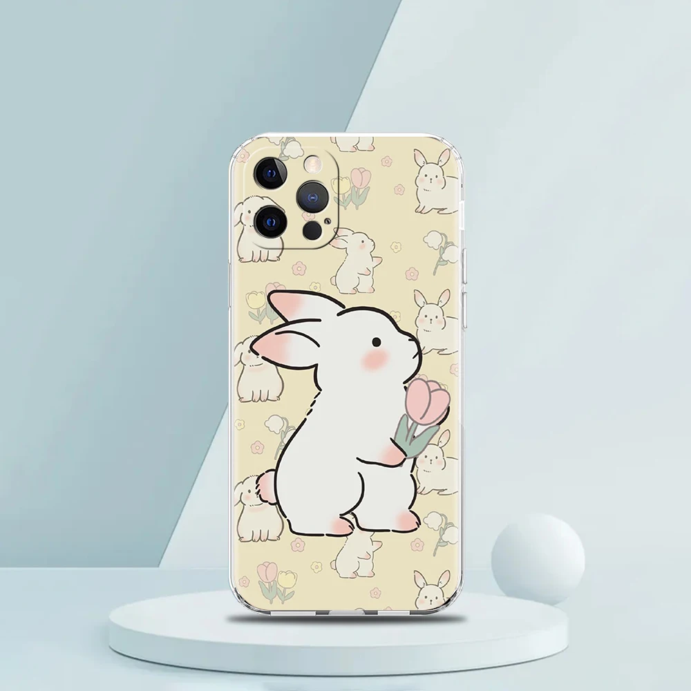 Colorful Rabbit Luxury Silicone Phone Case - Soft Clear Cover