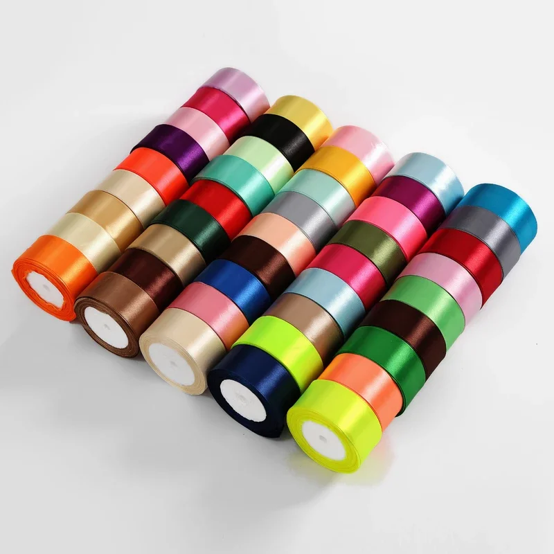 Silk Satin Ribbons for Crafts Bow Handmade DIY Gift Wrap Wedding Party Decorative 25Yards/Roll,satin ribbons,satin ribbon,ribbon decoration,ribbon supplies,wrapping ribbon