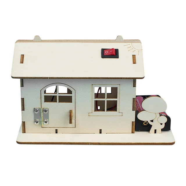 DIY 3D Wooden Colorful Light Box Kit Mechanical Assembly Science Experiment Educational Toy for Kids Interactive Learning Craft 3