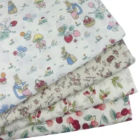 Syunss Diy Patchwork Cloth For Quilting Baby Dress Cribs Cushions Sewing Tissus Cotton Fabric Tecido Rabbit  Fruit Printed