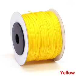 Premium 0.8mm Nylon Beading Thread for DIY Jewelry and Crafting - 100 Yards (Yellow)
