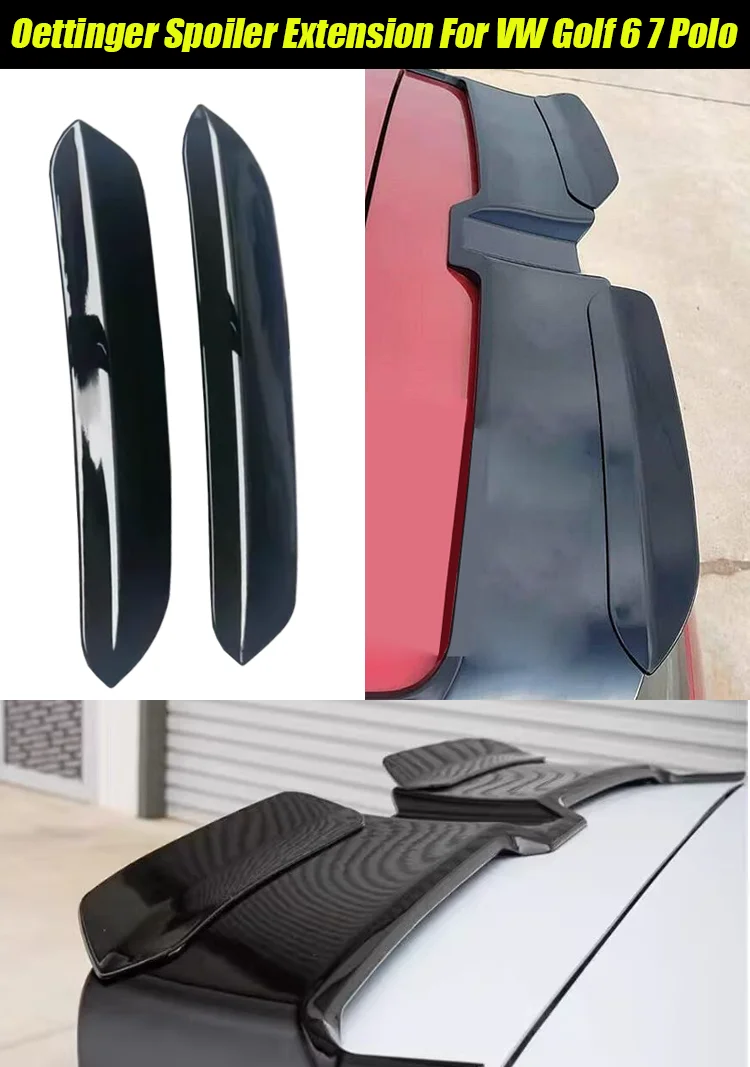 2 Stücke Oettinger Stil Dachspoiler Flügelverlängerungen Klappen Passend Für VW Volkswagen Zubehör Golf 6 7 MK6 MK7 Polo MK5 Fitting ABS – Detail 1