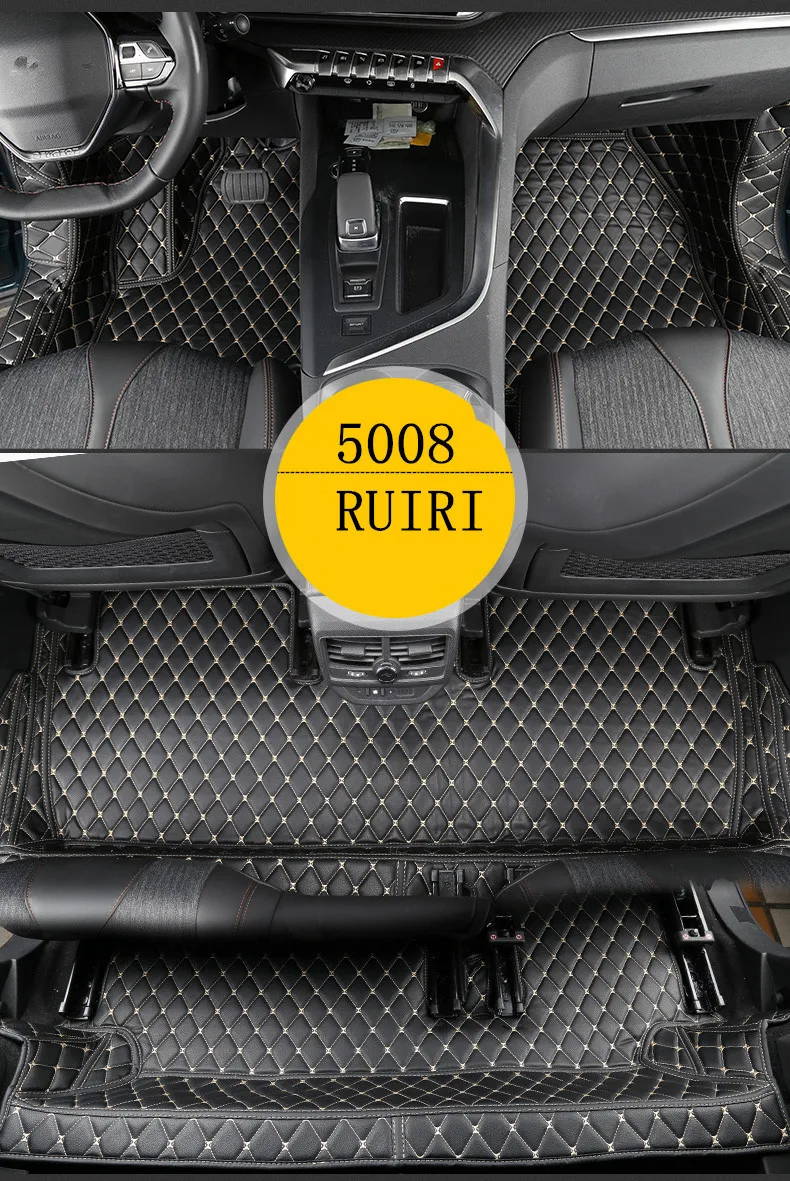 

High quality rugs! Custom special car floor mats for Peugeot 5008 7 seats 2022-2017 durable waterproof carpets,Free shipping