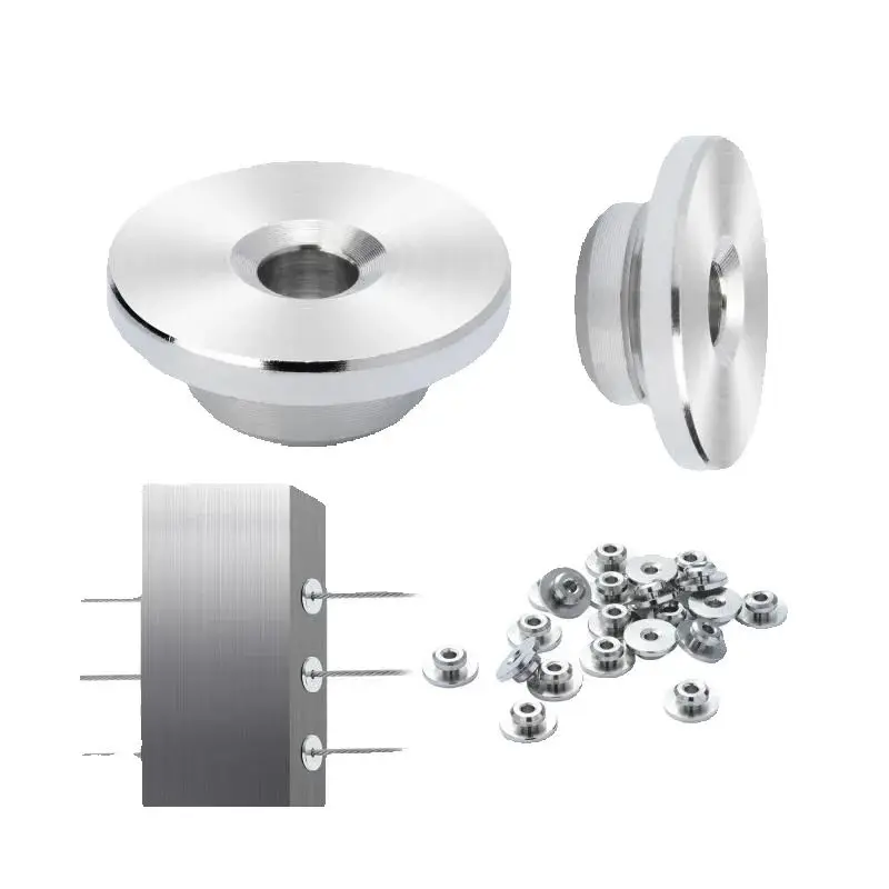 SucceBuy Paquete de 51 kit de barandilla de cables Protector de rueda de 1/8" con tensor y cubiertas invisibles negros de 1/8" para orificio horizontal de 0,41 pulgadas
