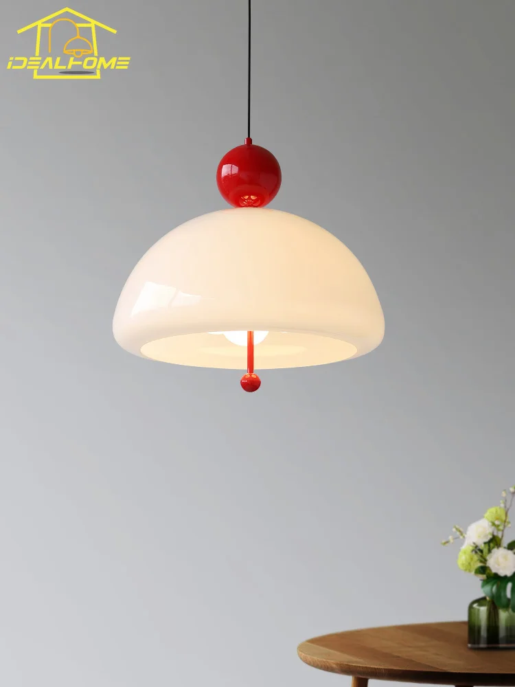 Vintage Retro Wabi-Sabi White Jade Cream Glass Lampade A Sospensione Led E14 Lampada A Sospensione Postmoderna Soggiorno/Sala Da Pranzo Cucina Isola