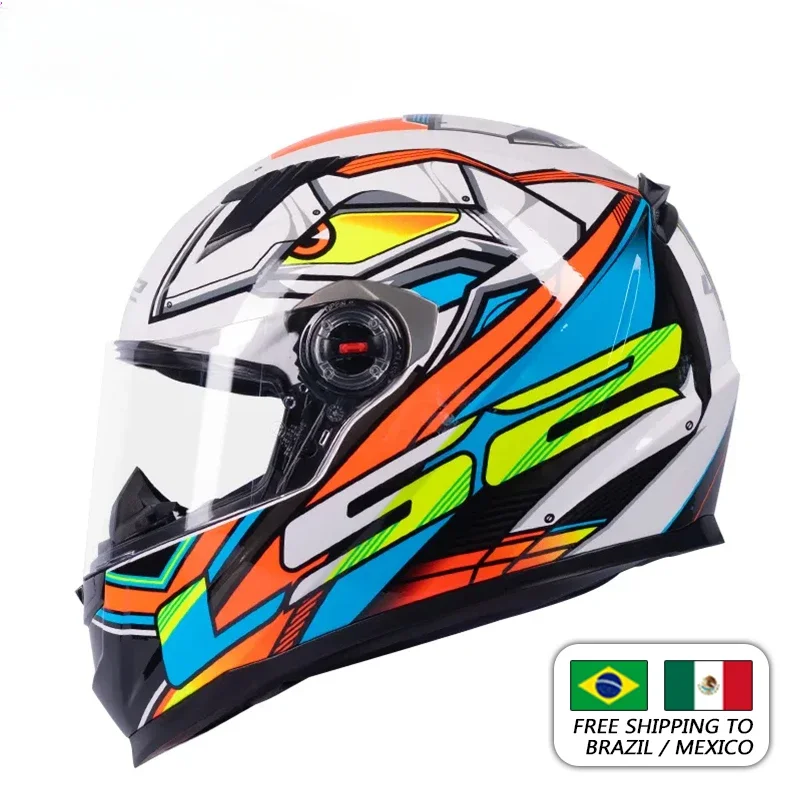 

Лидер продаж, LS2, полностью закрывающий лицо шлем, Ls2 FF358, для мотокросса, гоночных мужчин и женщин, Casco Moto Casque, без насоса, утвержденное ECE качество