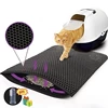 Non-slip Cat Litter Mat With Gift Waterproof Double Layer Pet Litter Box Mat Sand Cat Pad Bed Mat Clean Pad Cat Accessories