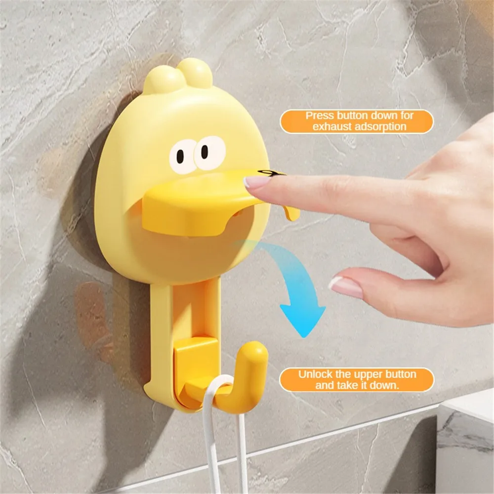 Suction Cup Hook For Shower Wall Cartoon Suction Hooks Multi-Purpose Hooks Clothes Hook Traceless Removal Waterproof For