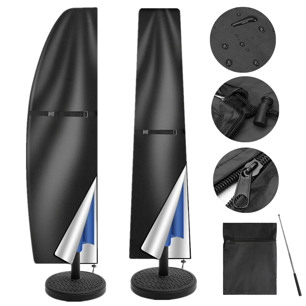 183280cm Umbrella Rain Covers Waterproof Protective Sunshade Gear With Zipper For Garden