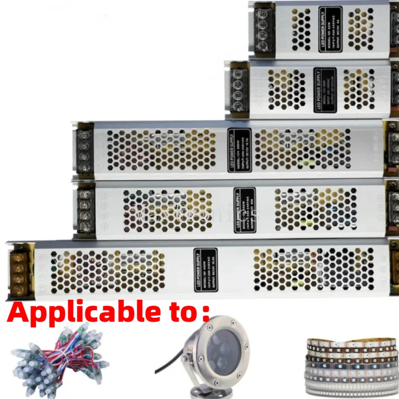 LED 초박형 전원 공급 장치, 조명 변압기 어댑터, LED 스트립 램프 드라이버용, AC220V 에서 DC12, 24V, 60 W, 100 W, 150W, 200W, 300W, 400W