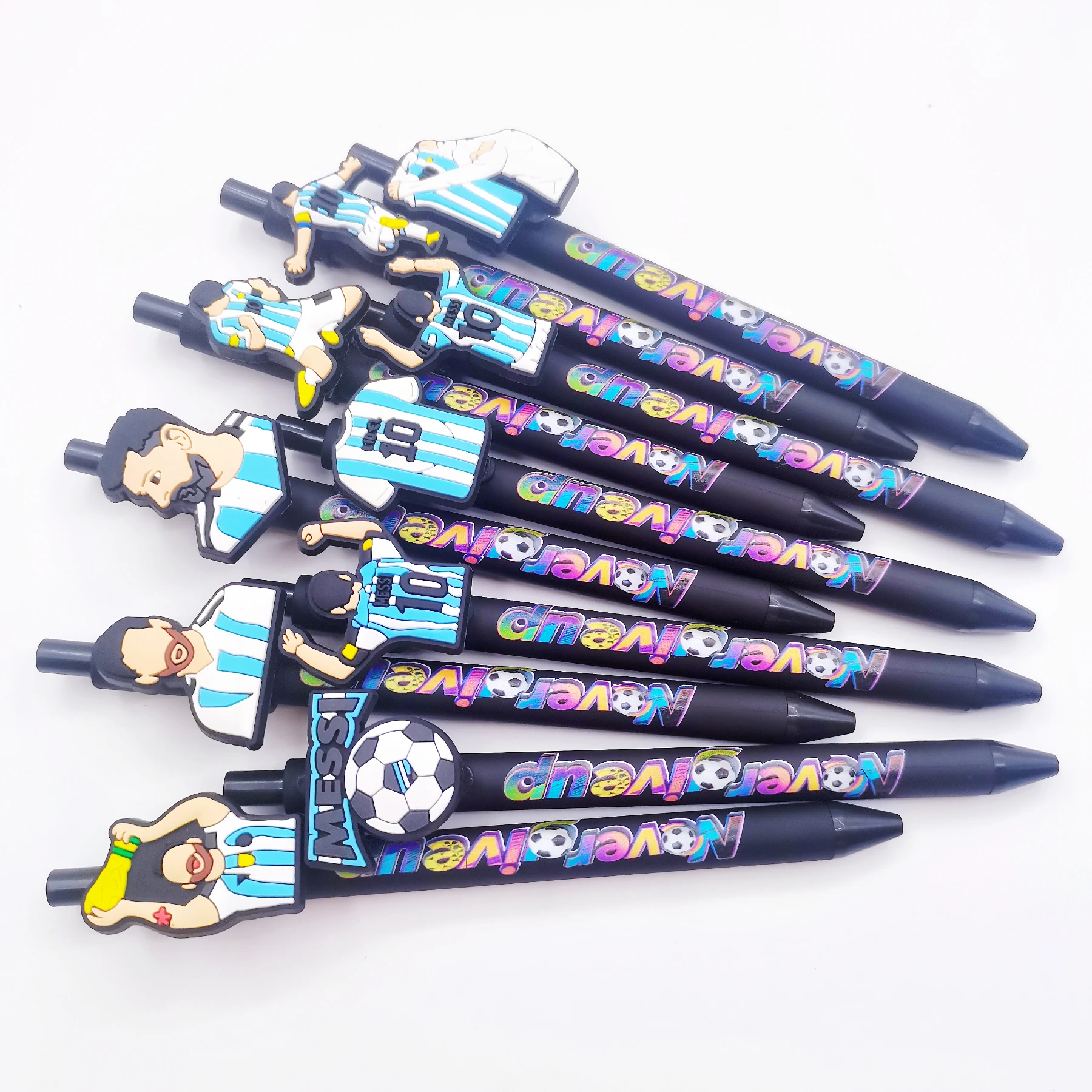 8/12 Stück Geschlechtsneutralstift mit Fußballcharakter-Thema, Kugelschreiber der Fußballcharakterserie, kreatives Geschenk, geschlechtsneutraler Stift – Detail 2