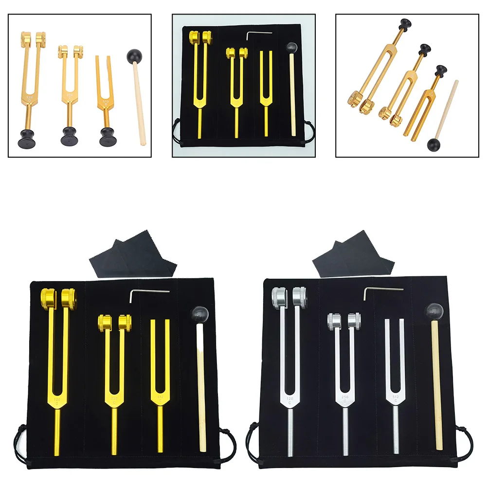 Tuning Forks Set128Hz 256Hz 512Hz Tuning Forks For Sound Healing Meditation Tool Stringed Instruments Accessories