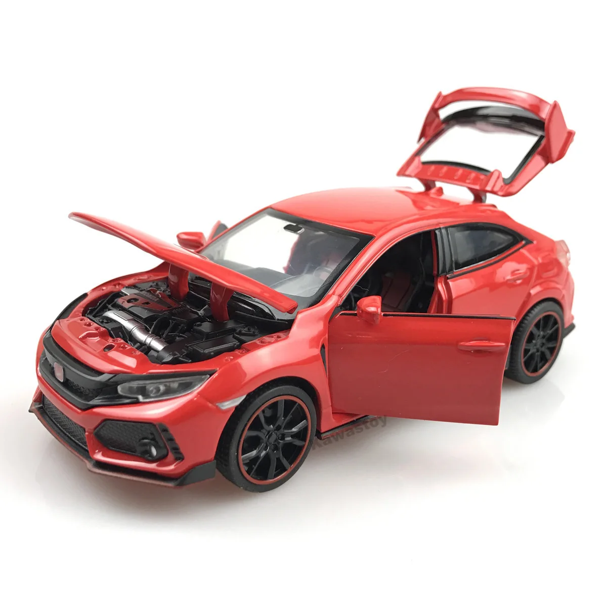 ミニカー1:32本田シビックタイプr FK8 jdmスポーツ車合金ダイ