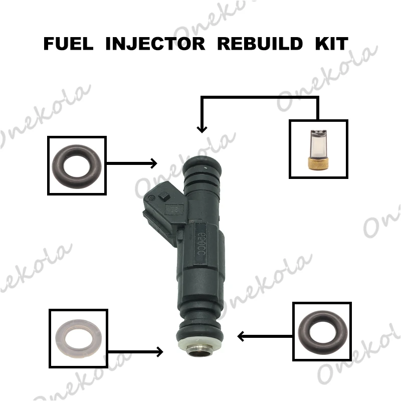 

Fuel Injector Service Repair Kit Filters Orings Seals Grommets for Bosch Racing Sports Car High Flow Injector 650cc BS650