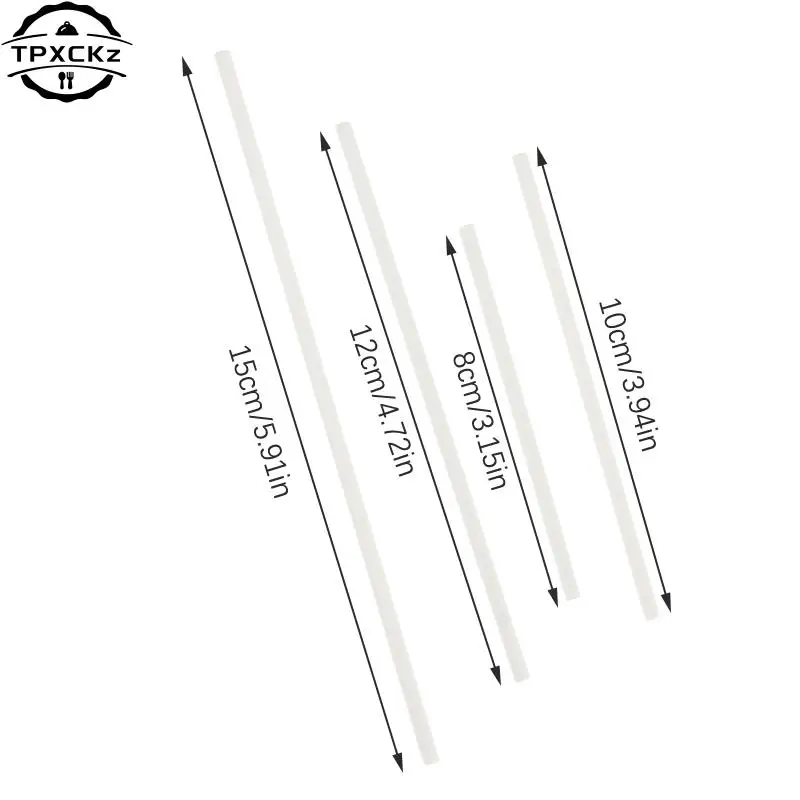 Lollipop Sticks 8/10/15/20cm White Paper Solid Core 100Pcs For Chocolate Candy Sticks Cake Pop DIY Baking Accessories lollipop sticks