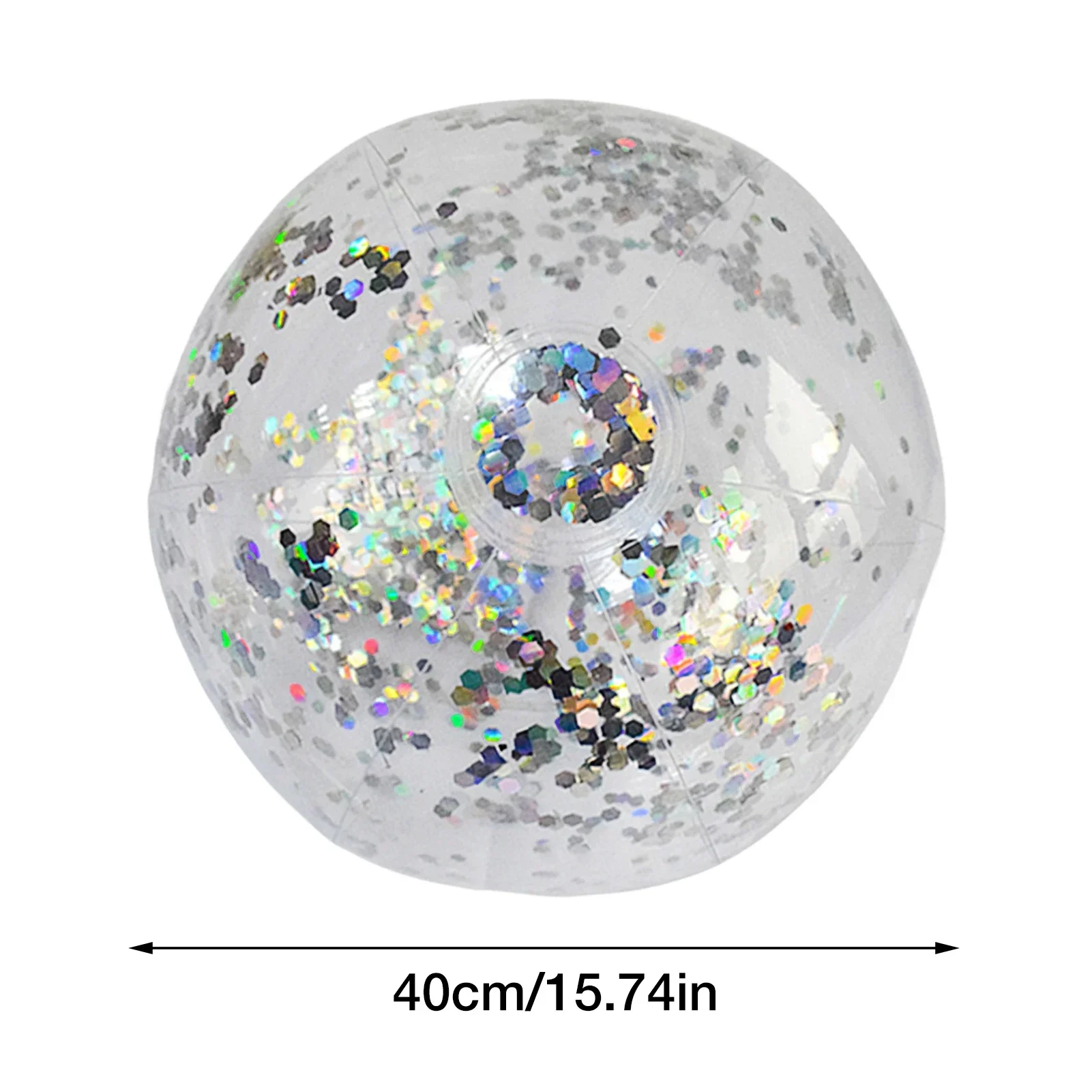 40cm Inflatable Beach Glitter Ball Toys Outdoor Summer Water Play Party Swimming Pool Toys Accessories Kids Adults Sport Fun Toy