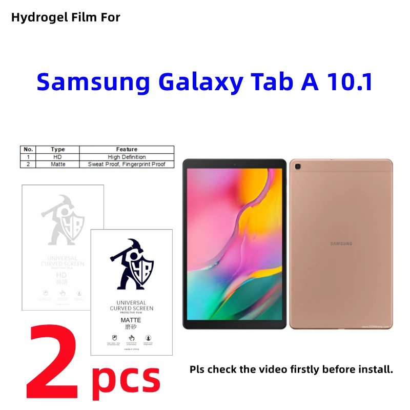 

2pcs Matte Hydrogel Film For Samsung Galaxy Tab A 10.1 HD Screen Protector For Galaxy Tab A 10.1 Clear/Frosted Protective Film