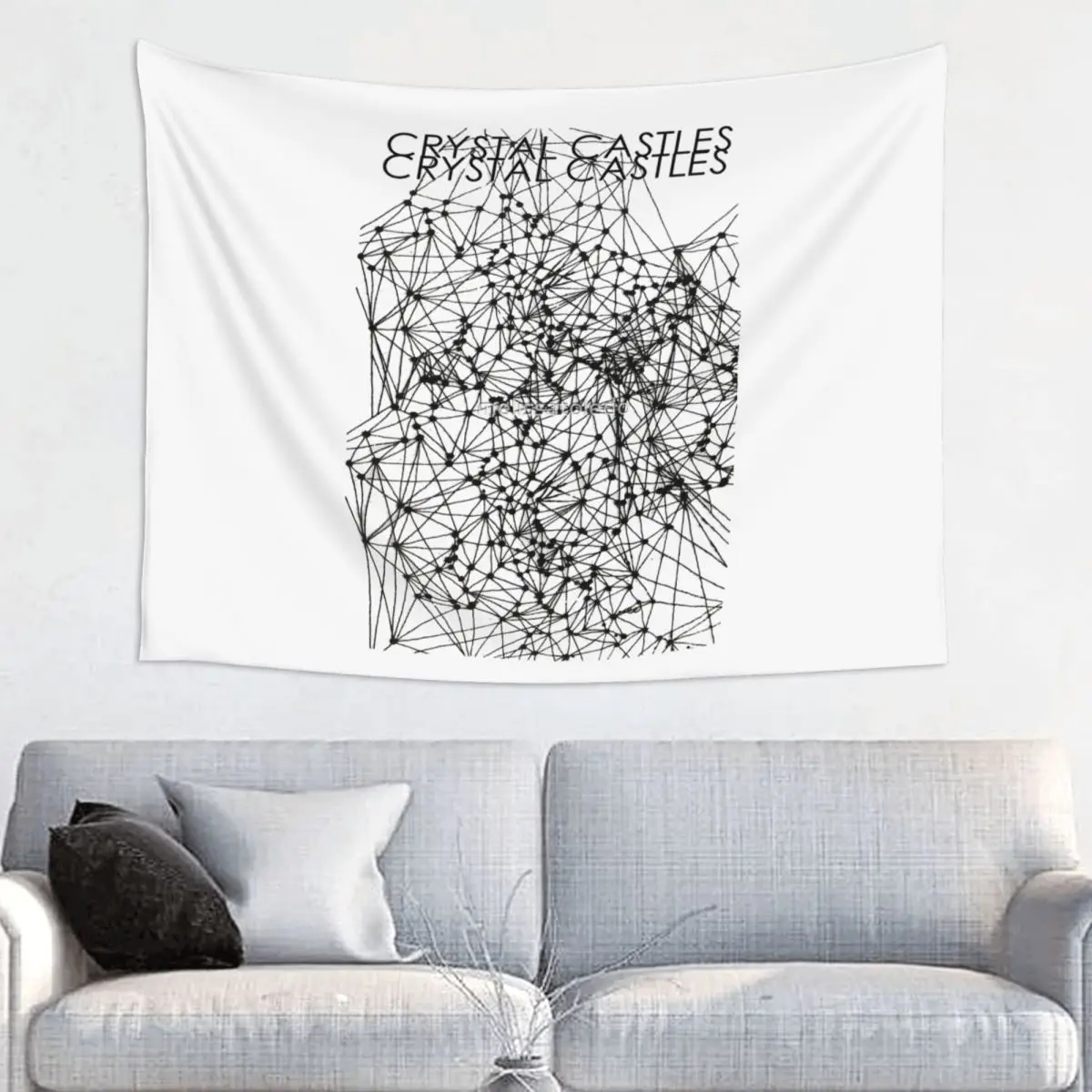 Music Crystal Castles Tapestry Hippie Polyester Wall Hanging Room Decor Curtain Mandala Wall Tapestry